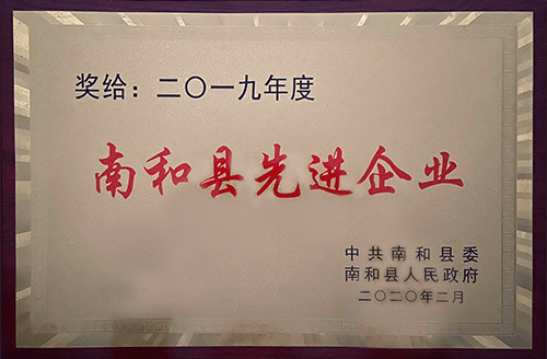 2019年度南和縣先進企業